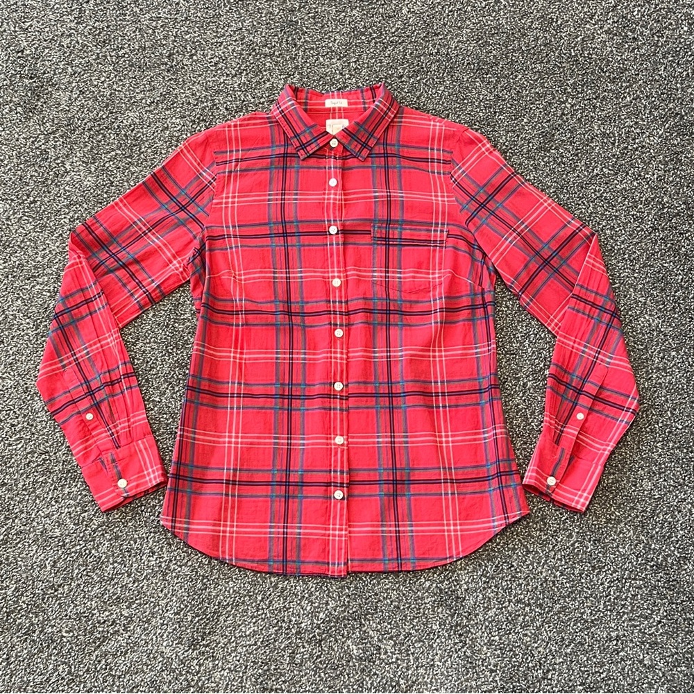 J. Crew Plaid Button Down Shirt Size S - Picture 2 of 5